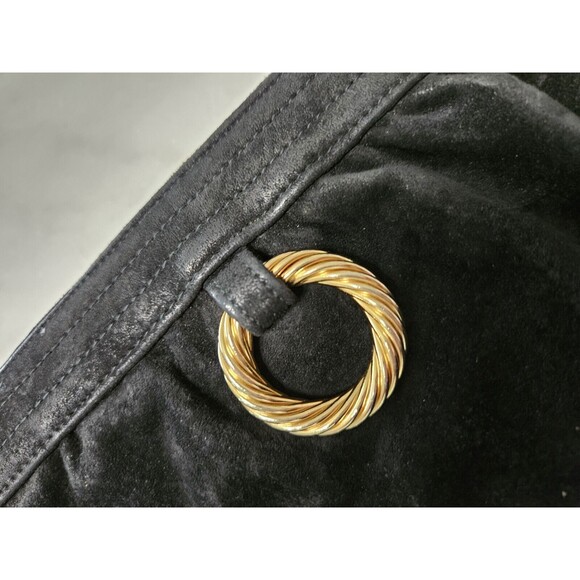 Morris Moskowitz Vintage Satin-Look Black Evening Purse - Picture 2 of 4